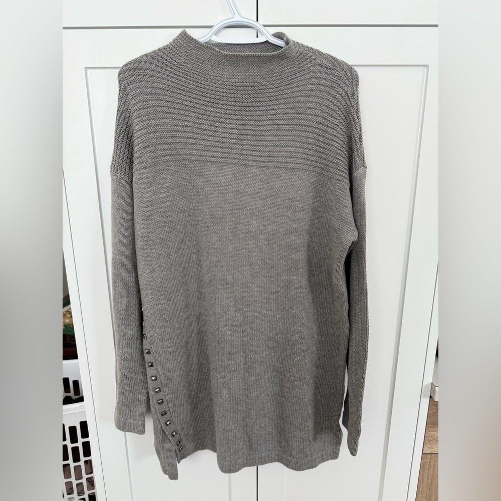 Women's Sweater Dress with Button Detail
